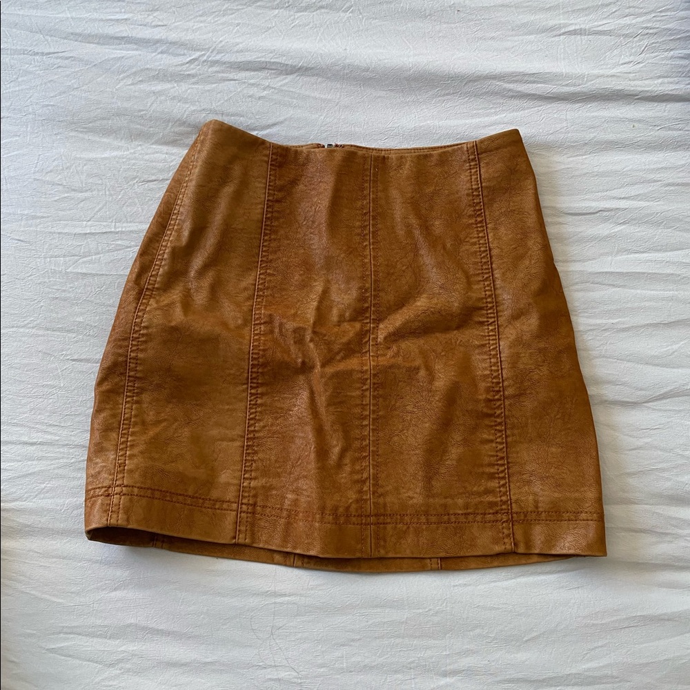Free People Vegan Leather Skirt - Picture 2 of 5